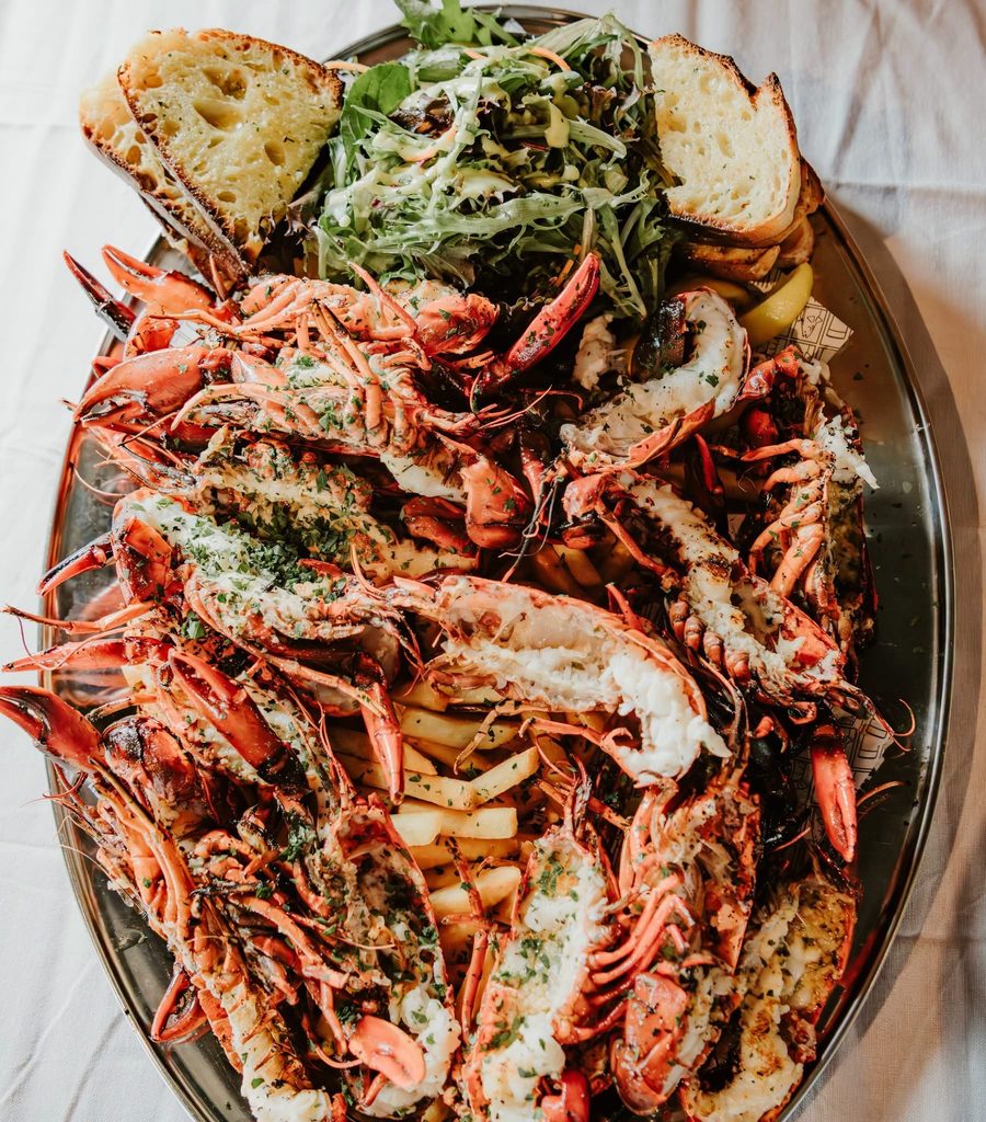 A shared marron and seafood platter