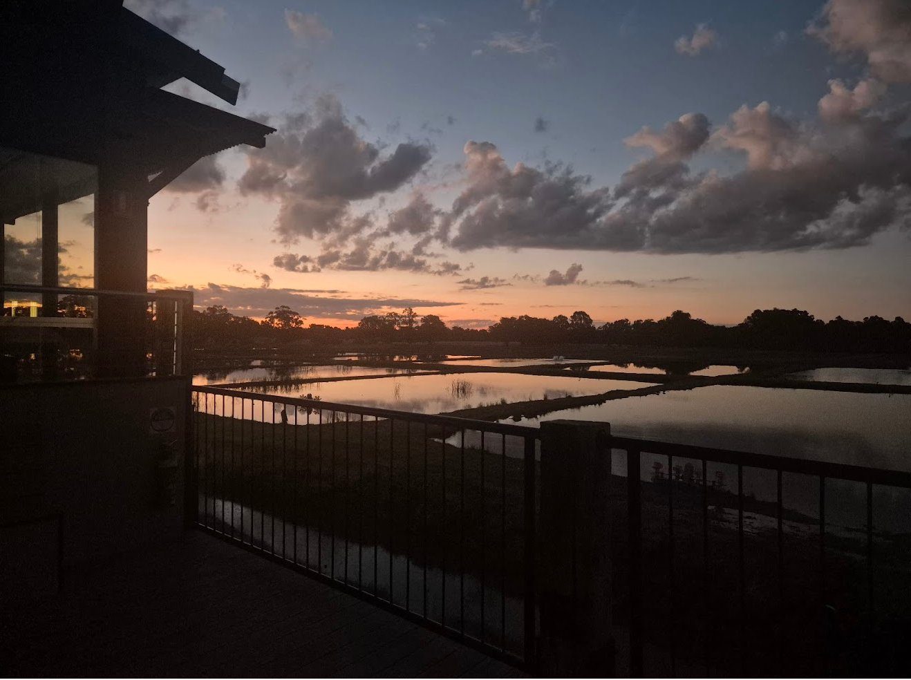 Sunset over the marron ponds